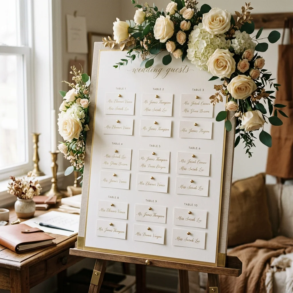 Fotografía editorial para el artículo: La Guía Definitiva para la Distribución de Mesas en tu Boda: Cómo Sentar a tus Invitados sin Drama - Nupzen Blog
